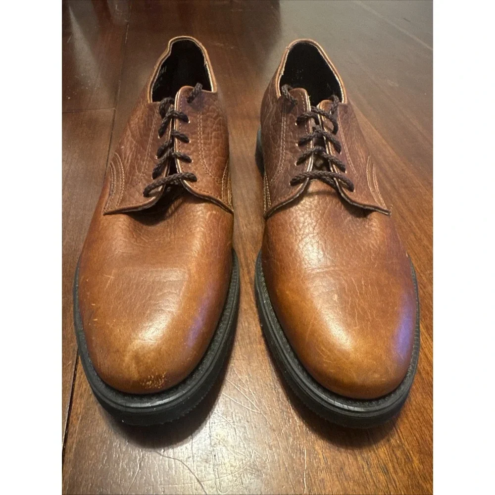Vintage Union Made USA Leather Oxford Shoes 9.5D EVA-Tech Sole Workwear UFCW 80s